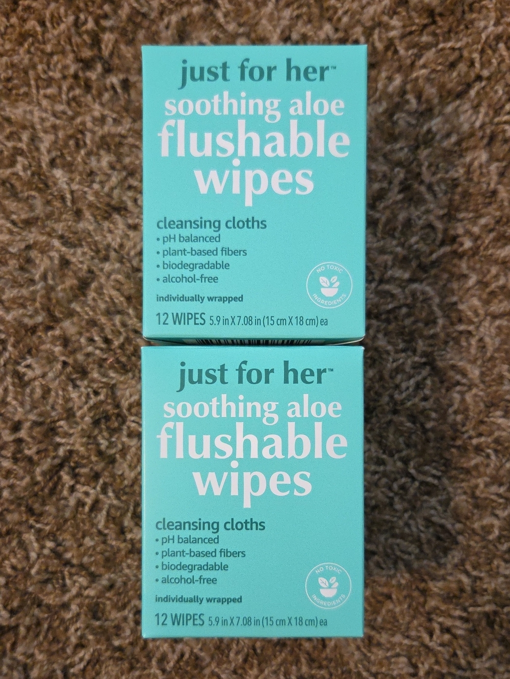 Soothing Aloe Flushable Wipes 2 Packs Of 12wipes